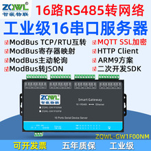 智嵌物联 串口服务器16口RS485转以太网口模块Modbus网关MQTT