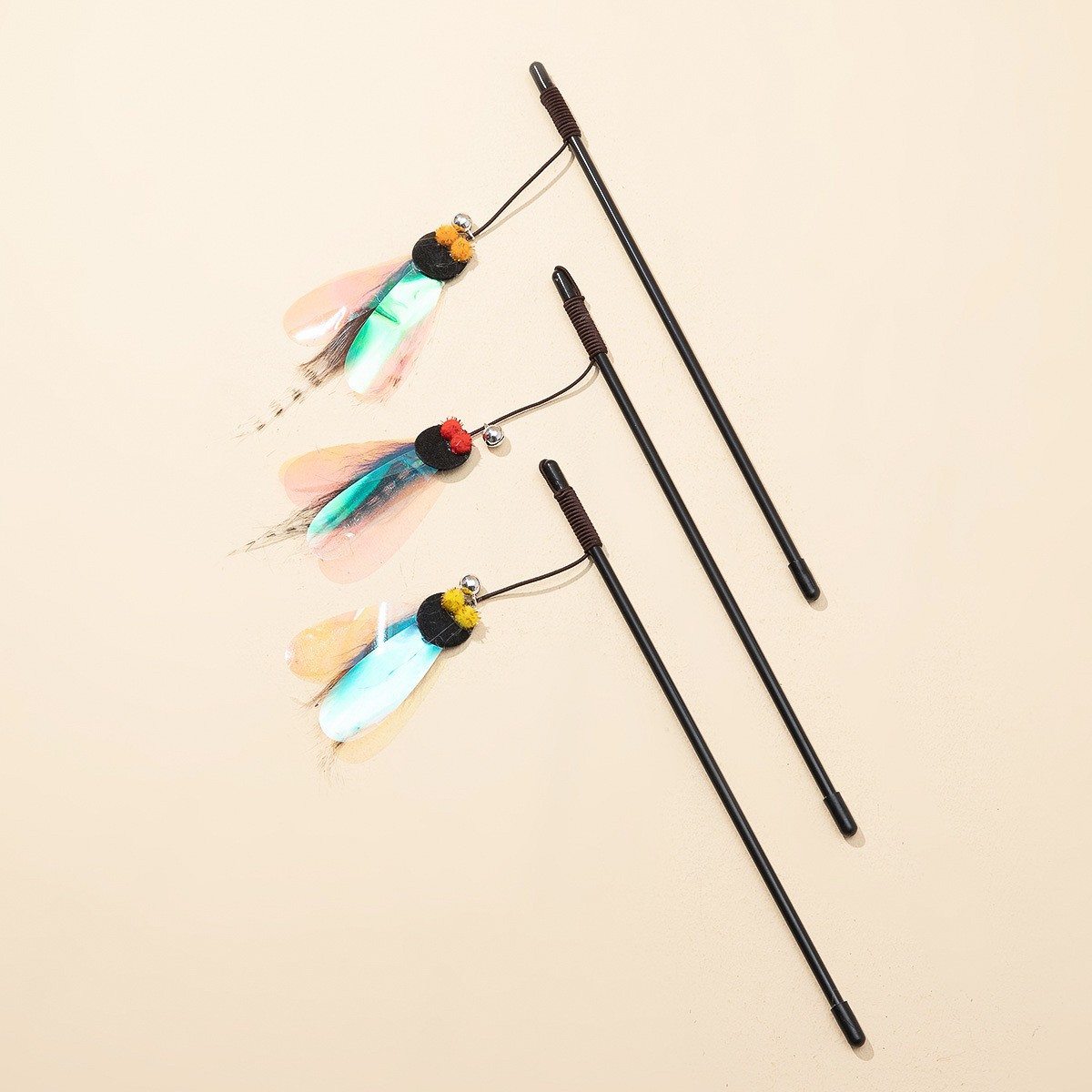 Resumen 58 gato borla divertido gato palo plástico varilla gato alivio juguetes interactivos tapados Amazon divertido gato palo al por mayor