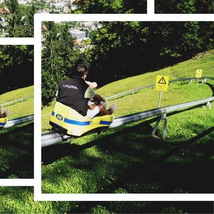 Outdoor Track monorail tube pulley Scenic Area Drainage large amusement track sightseeing car internet celebrity unpowered equipment