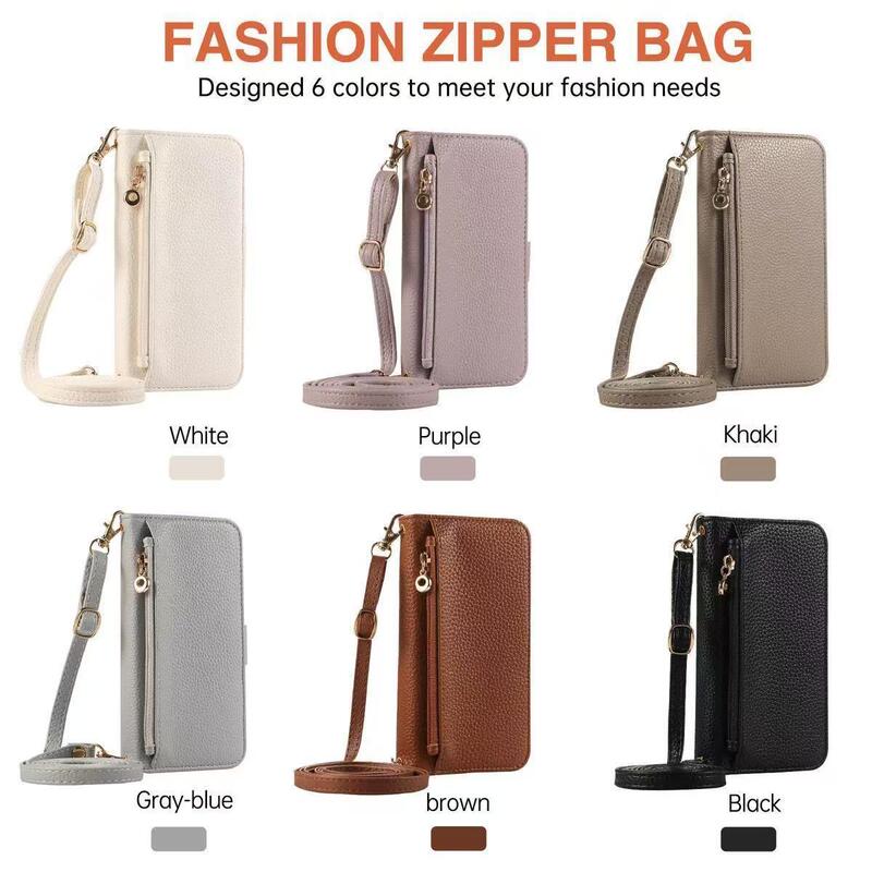 Suitable for Samsung Galaxy25 Mobile Phone Protective Case, Multi-Card Slot, Large Capacity, Cross-Body Card Holder, All-Inclusive Anti-Fall Leather Case