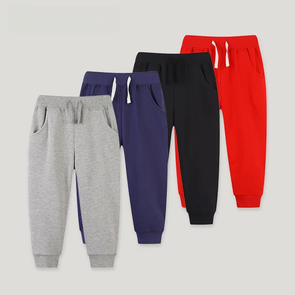 Cross-border supply of new autumn children's foot-binding sports pants European and American style children's sweater pants wholesale