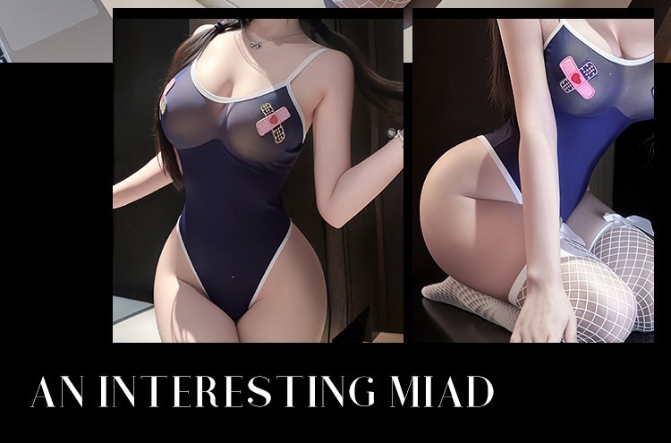 Feimu & Miji Sexy Lingerie Set with Sheer Panels and Open-Chest Design, No-Wash Uniform Style 6802 — detail image 13