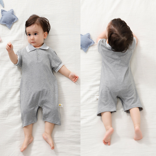 Baby thin cotton romper summer newborn clothes short-sleeve 0-1 year old baby tunic children's clothing one piece drop shipping