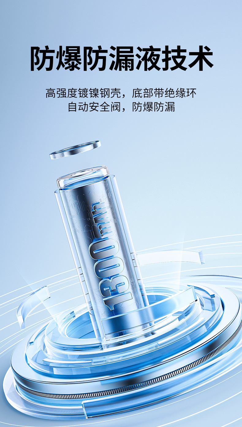 Double rechargeable battery suit No. 5 1.2V Ni-MH battery toy AA No. 5 battery 1 charged with 8 electricity