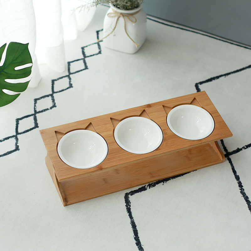 간단한 대나무 3 그릇 도자기 그릇