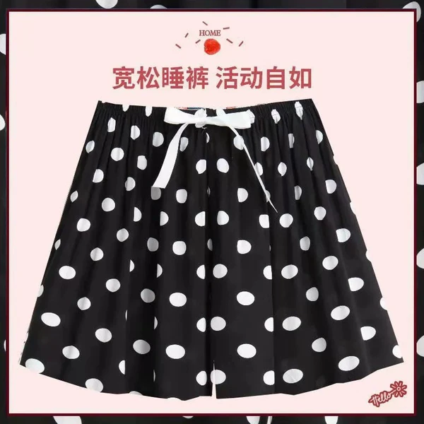 Mianli quarter-pants-black dot ideas