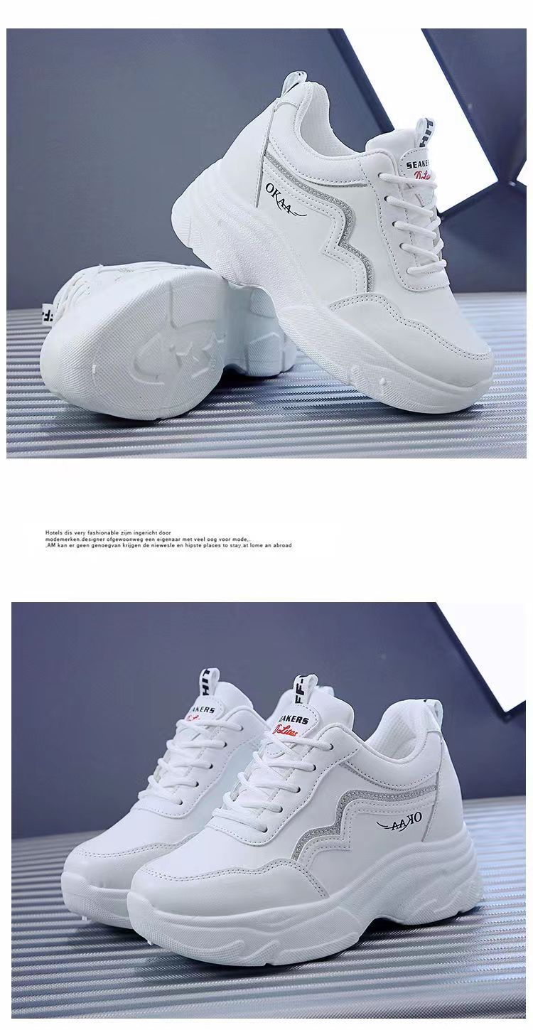 Naisten urheilukengät, nahkakengät, lenkkarit, kumipohjaiset iskunvaimennuskengät, kevyet jalkineiden lenkkarit_voghion.com