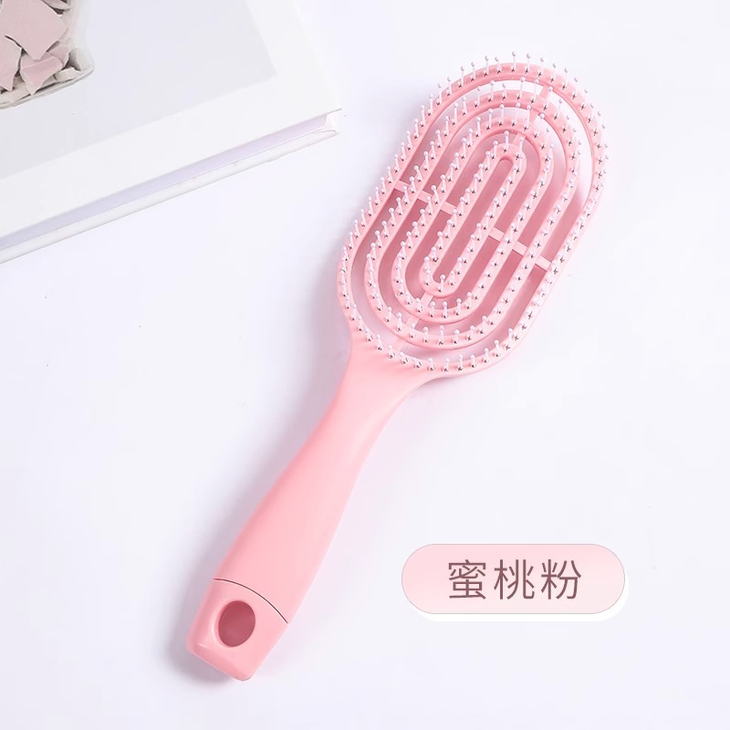 女性用ふわふわリブコーム、ロングヘア専用エアクッションコーム、経絡マッサージ、カーリーヘア、家庭用ポータブル高頭蓋骨アーティファクト|undefined