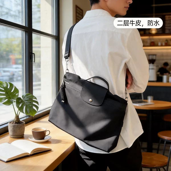 Lx-Bag Energy Nylon Computer Bag Briefcase Handbag Shoulder Crossbody Bag Large Capacity iPad Bag