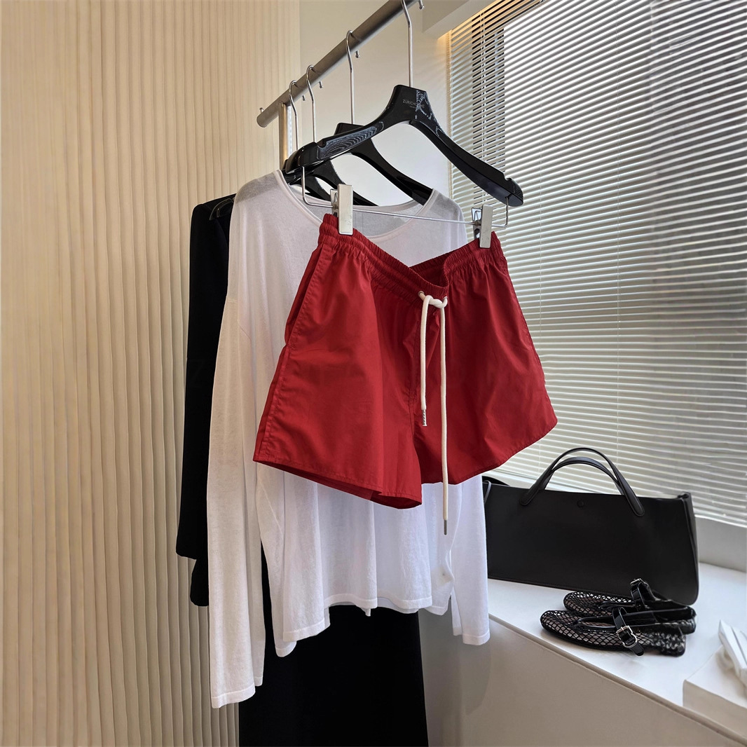 洋气显白 青春灵动 row风红抽绳系带休闲运动短裤 轻户外短裤