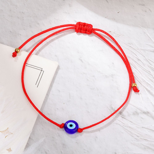 New minimalist red rope bracelet Evil eye eye woven rope bracelet Turkish evil eye bracelet wholesale