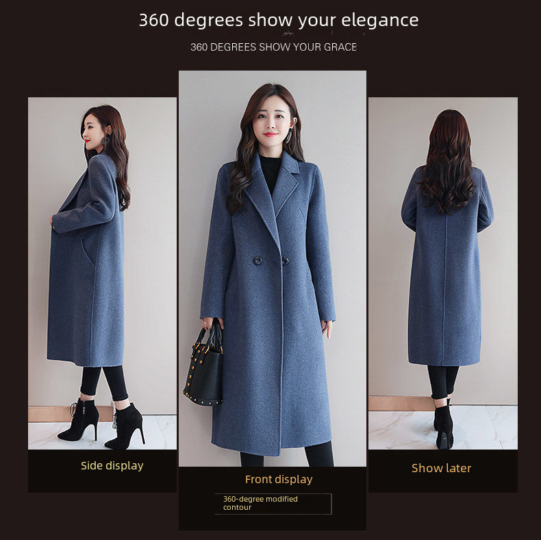 2024 Woolen Coat Coat Women's New Coat Autumn and Winter Mid-length Large Size Woolen Coat Korean Style Loose Woolen Coat Women_voghion.com