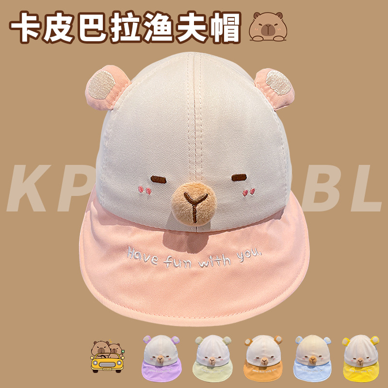 Sombreros para niños Kapibara de dibujos animados sombreros de lengua de pato 2025 nuevos sombreros de verano para niños y niñas sombreros de béisbol
