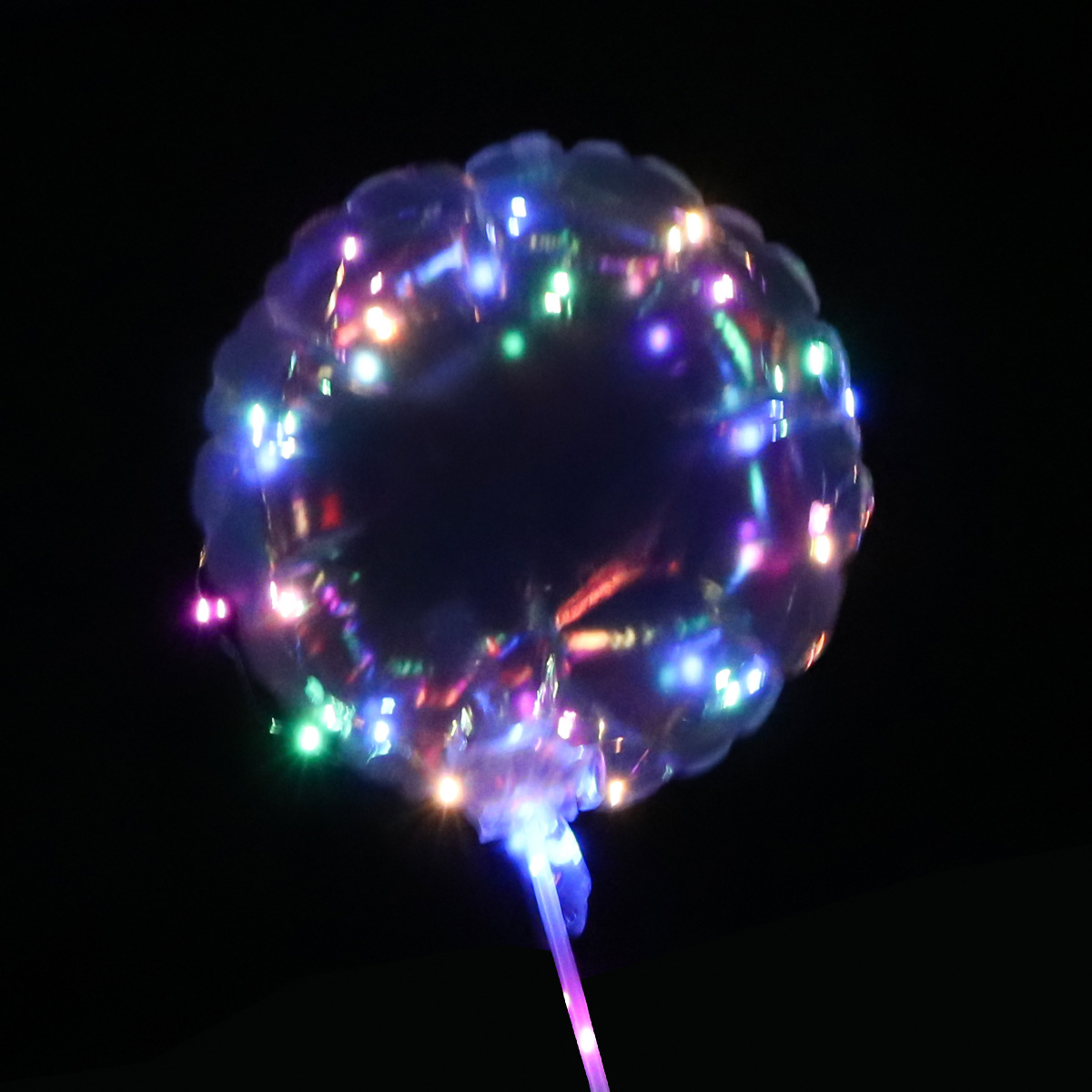 Clip luminoso globo clip de dibujos animados película de aluminio puesto de piso poste de remolque de mano globo mercado nocturno globo luminoso al por mayor