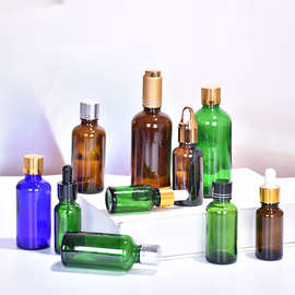 30ml茶色避光精油瓶玻璃瓶制品葫芦滴管瓶化妆品分装瓶香水瓶