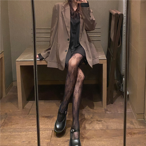 Sweet Japanese-style bow fishnet stockings, anti-tangle fibers, feminine black silk, Instagram-style beautiful legs, base leggings