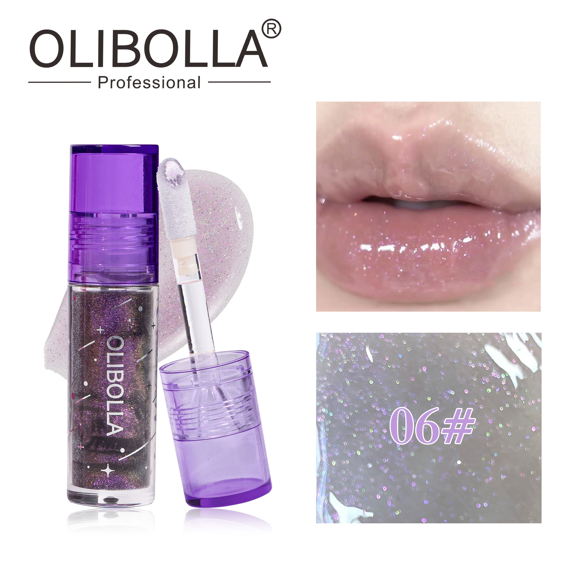 OLIBOLLA agua brillante brillo multicolor esmalte labial sin taza humectante espejo labial brillo labial al por mayor lápiz labial
