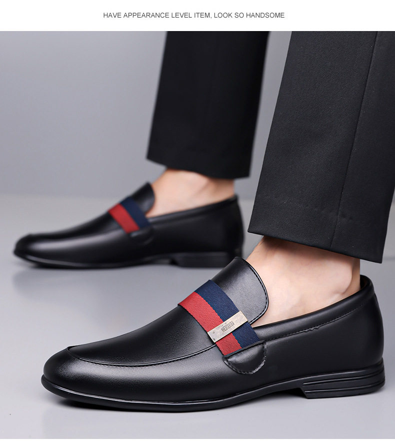 Giày lười nam da thật kiểu moccasin, mũi phẳng, đế bệt, thoáng khí — nâu, đen chi tiết 20