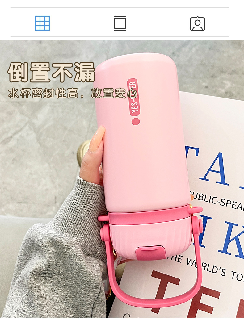 Yongkang insulated cups for girls, high appearance level, stainless steel water cups with straws, sports, home and office portable cups wholesale pic 33