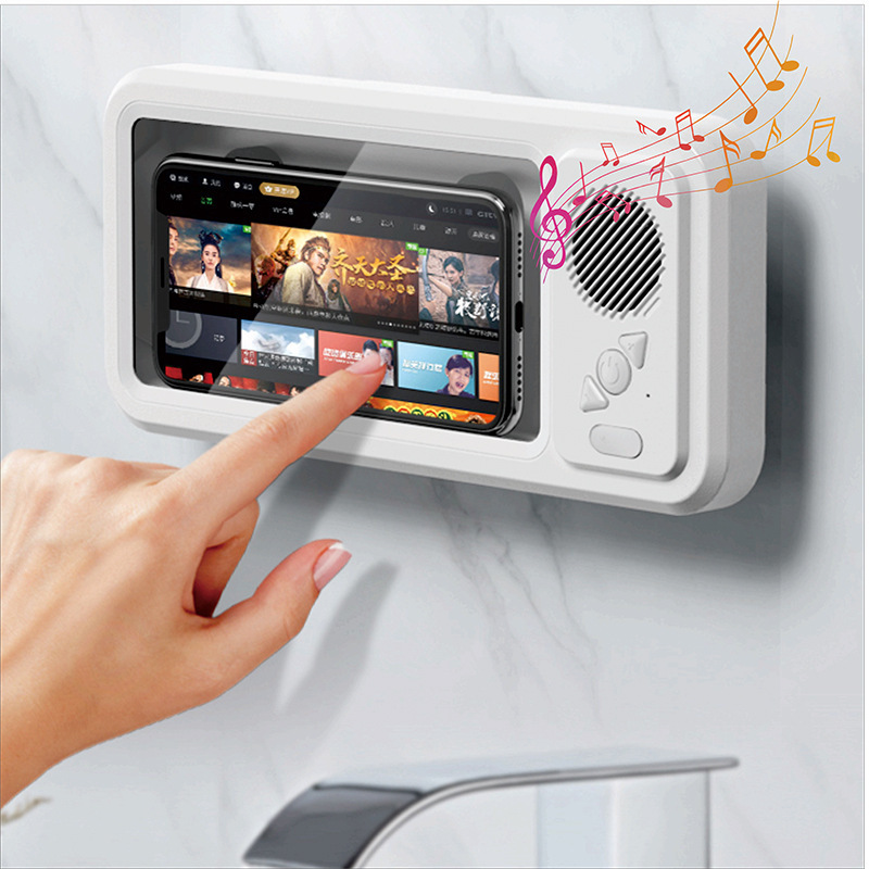 Z07 Bathroom Waterproof Phone Case Bluetooth Speaker Stand Phone Holder Touch Screen Phone Case for Watching Tv While Showering Z07 Bathroom Waterproof Phone Case Bluetooth Speaker Stand Phone Holder Touch Screen Phone Case for Watching Tv While Showering