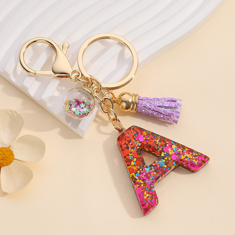 1 Piece Quantity Daily Occasion Retro Letter Resin Women's Keychain