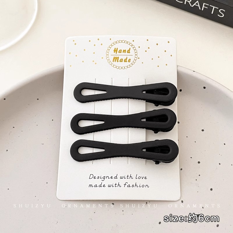 Pinza de pelo grande negro accesorios para el cabello horquilla de gama alta simple de las mujeres frente lado del cabello roto flequillo clip horquilla tocado