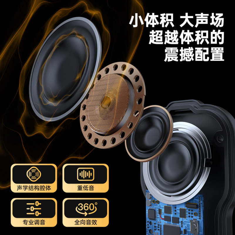 アウトドア スポーツ ワイヤレス Bluetooth スピーカー バック クリップ ポータブル ウェアラブル小型スピーカー防水ミニ SW36-S|undefined