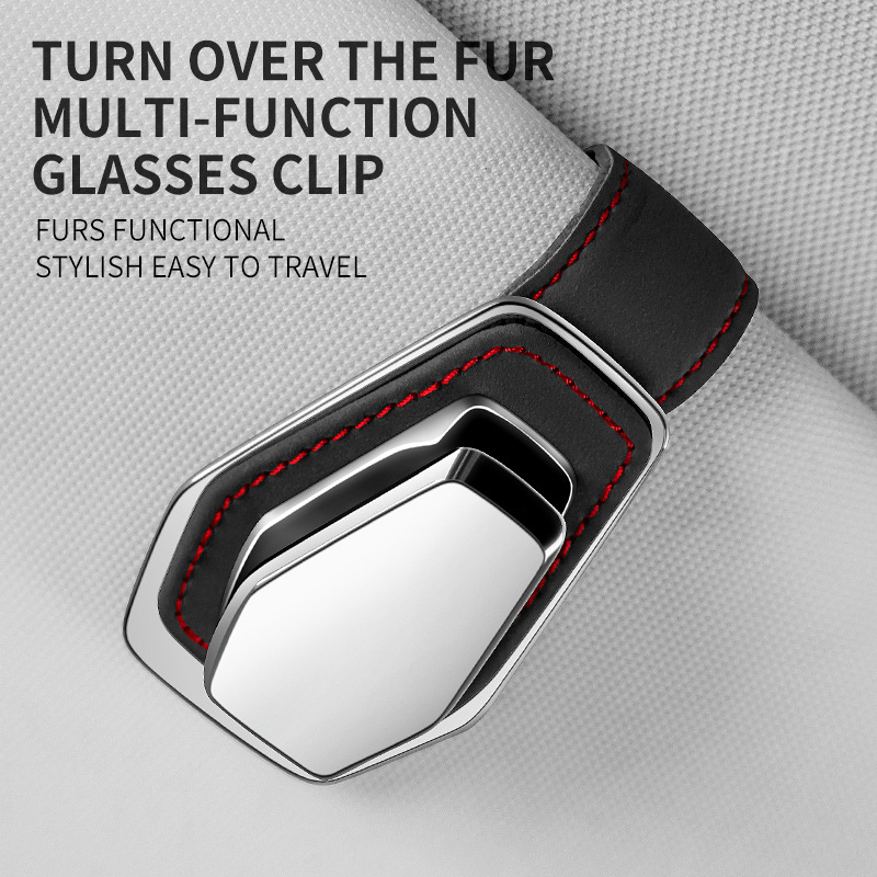 Car suede glasses clip universal hardware car inner glasses clip ticket clip export popular products multi-color
