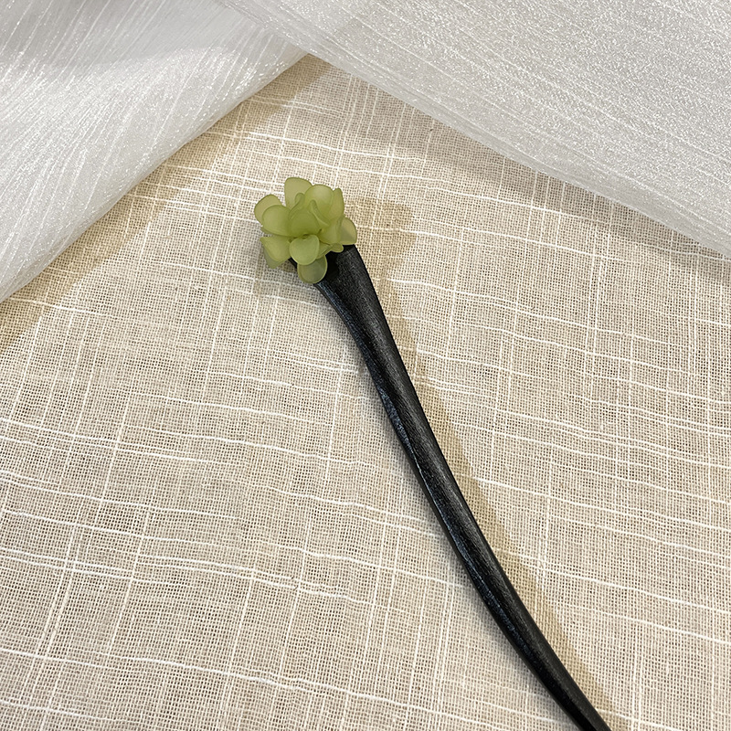 Clip de pelo de vela de jade blanco nuevo estilo antiguo chino de alta sensación de estilo de cabello de estilo chino de estilo