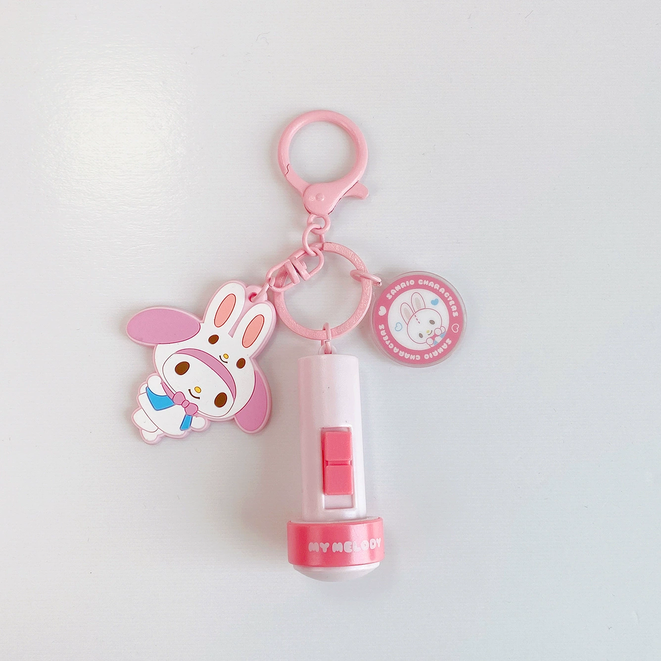 三丽鸥 Hello kitty, flashlight, keychain, pendant, cute minifigure, bag decoration