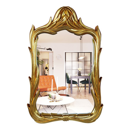 Espejo de baño de estilo europeo espejo pastoral espejo cosmético estilo europeo espejo de baño espejo decorativo espejo retro colgante de pared