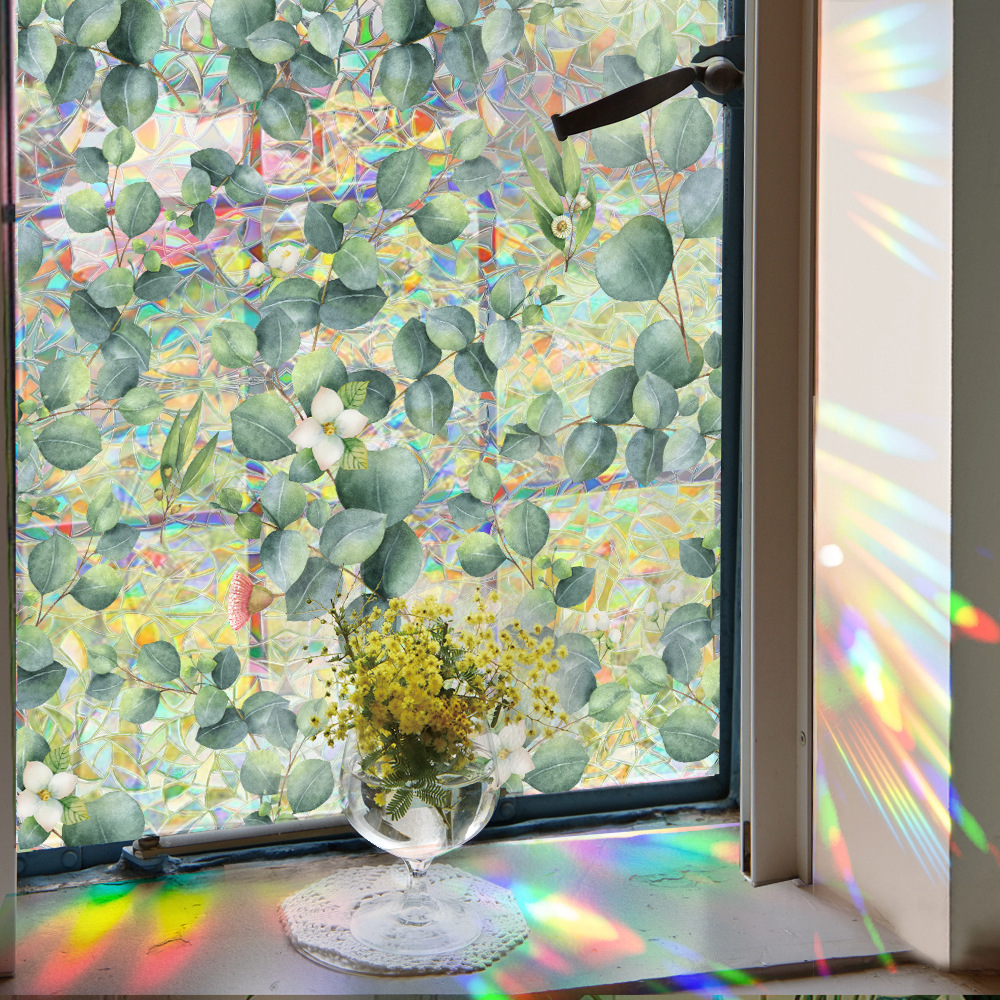 140g Weight Glass paster Home Textiles & Decor Type PVC Material Leaf Pattern Casual, Pastoral Style Casual Pastoral Leaf PVC Glass Paster Wall Art 32