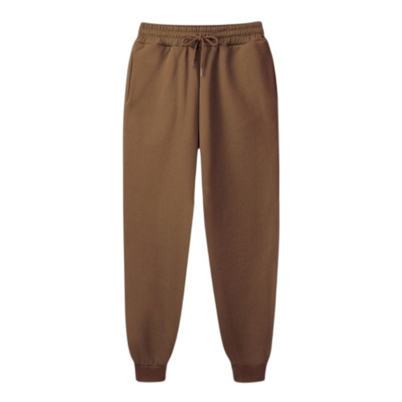 Unbranded Sweatpants Plain Fleece Brown