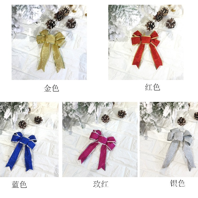 クリスマスの金の粉の蝶結びの金のネギの粉の蝶結びのクリスマスツリーの装飾品のデパートのホテルの装飾のメーカーは直接販売します。|undefined