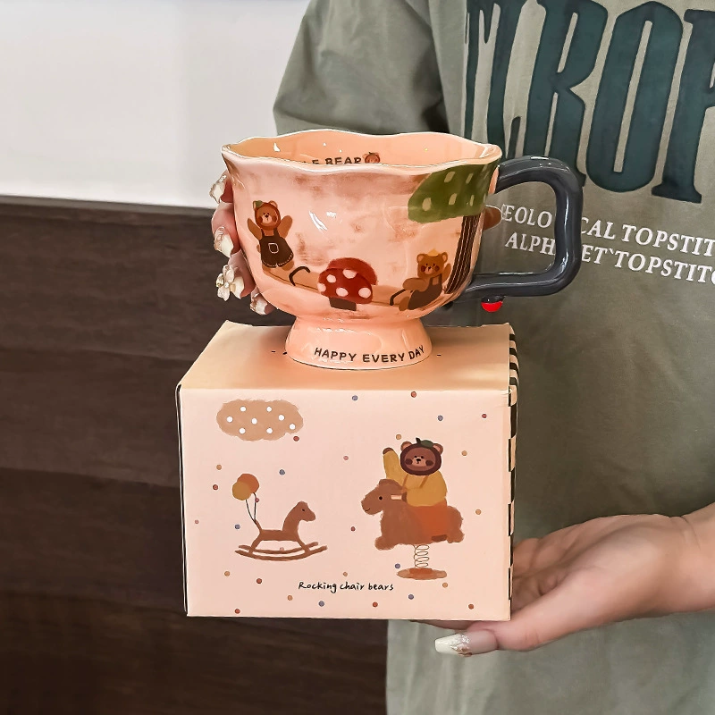 Керамическая кружка Mark Cup (Mark Cup) 370 мл, креативная кружка для женщин, офис и завтрак