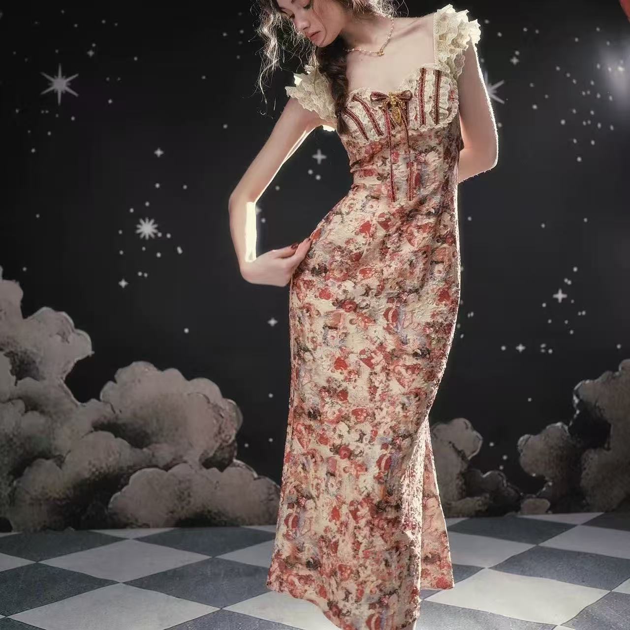 Summer retro lace dress