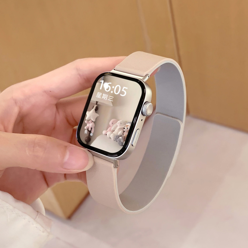 适用于小米手环9/8pro表带新款荔枝纹软磁吸红米watch4/5运动表带|undefined