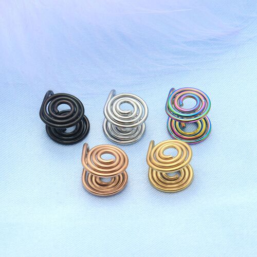 Cross-border new stainless steel pierced mosquito coil ear clips, ear buckles, U-shaped ear clips, 18K vacuum plating