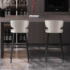 吧台椅家用现代简约岛台高脚凳吧椅高脚椅子吧台凳子轻奢吧台椅
