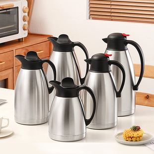 304 Stainless Steel Vacuum Insulated Water Kettle Double-Layer Hot Water Water Kettle European Thermos Hotel Welcome Coffee Pot High Vacuum