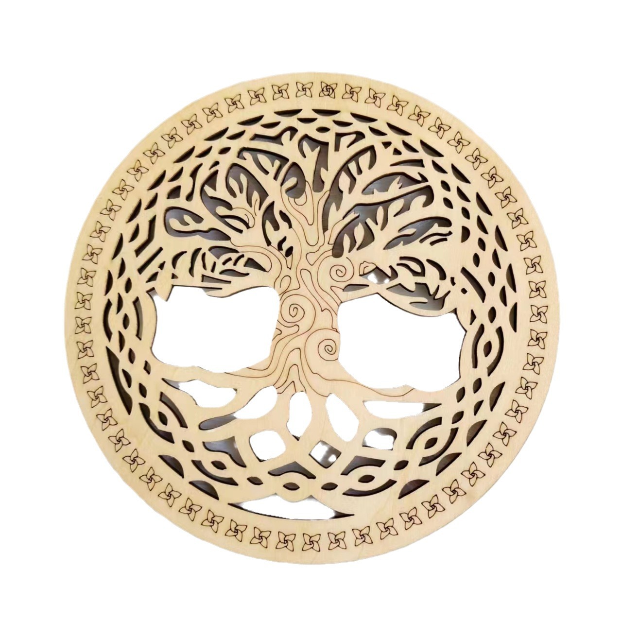 Productos de madera transfronterizos decoración mesa de comedor estera de aislamiento hogar hueco creativo olla tazón estera montaña de tilo