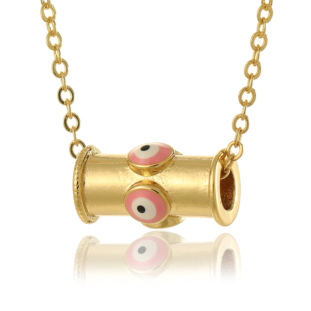 Fashion Devilu0027S Eye Copper Chain Pendant Necklace 1 Piece