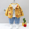Children's clothing for boys, set, 2021 collection, western style, long sleeve, 3 piece set, autumn