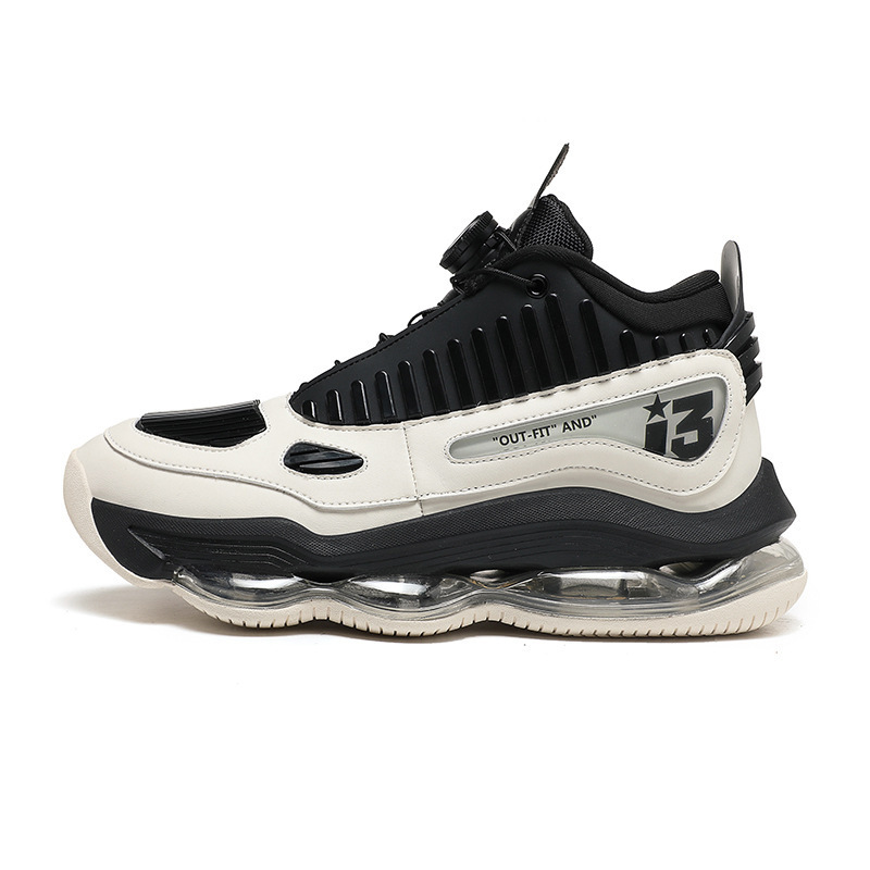 Iverson basketball shoes men's middle help 2025 spring and autumn new wear-resistant breathable air cushion student guard combat boots pwa335