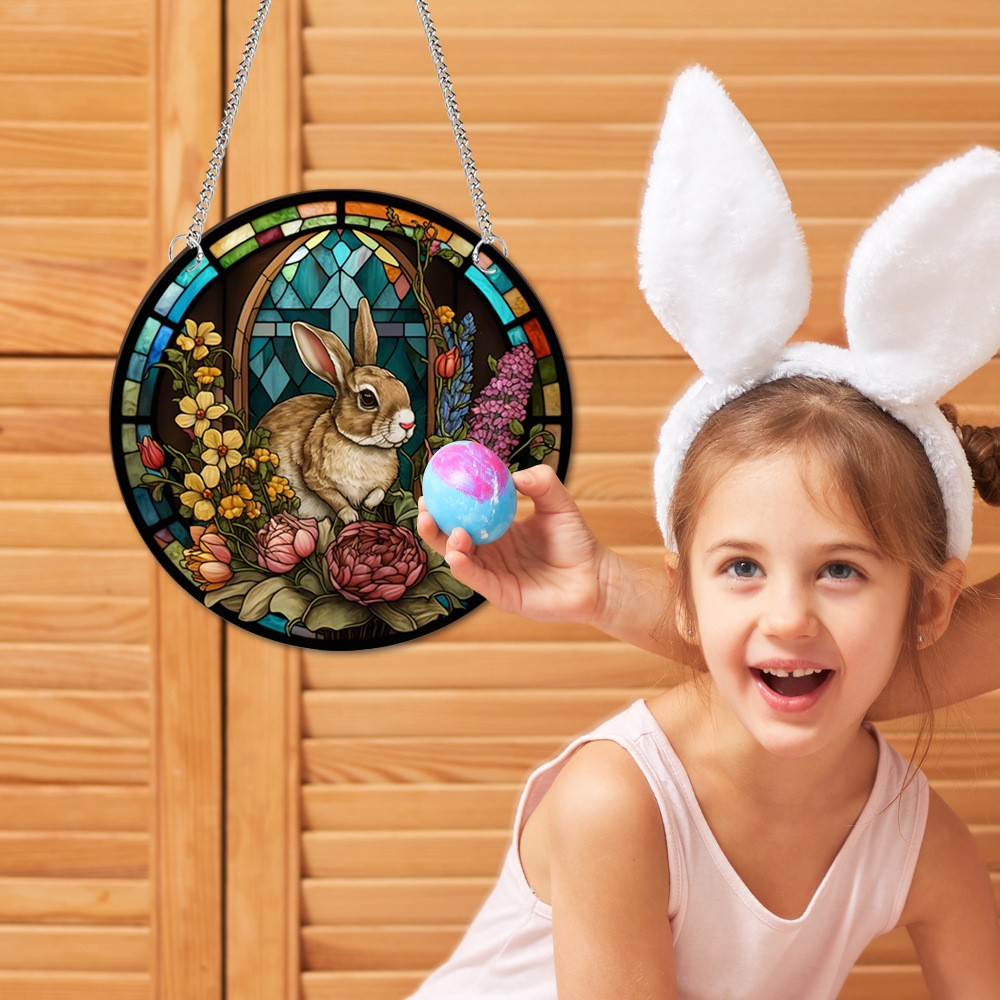 95g Weight pendant Home Textiles & Decor Type Acrylic Material Easter Festival Rabbit Pattern Casual, Elegant, Classical Style Easter Casual Elegant Classical Rabbit Arylic Party Supplies Decorations 51
