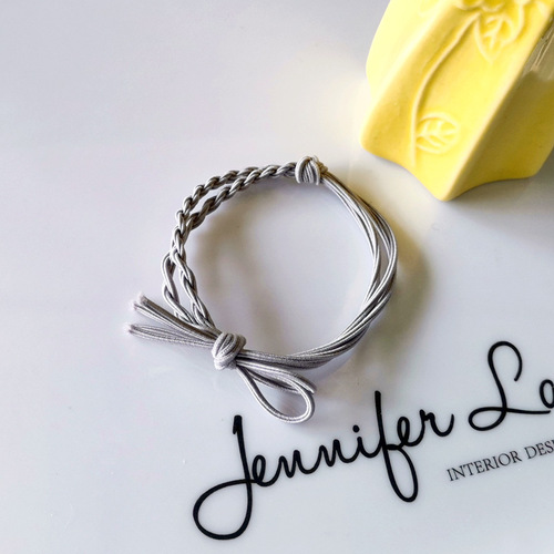 Korean version popular blogger hair accessories, knotted woven fabric hair ties with butterfly endings, hair bands for braiding and updo hairbands