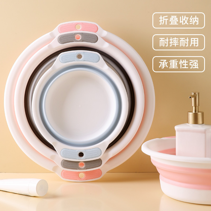 Lavabo plegable Lavado doméstico Lavado grande Lavabo plegable dormitorio de estudiantes Lavabo de plástico comprimido portátil