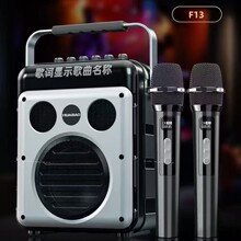 华宝F13蓝牙音响带歌词显示户外广场舞音箱便携式声卡KTV直播一体