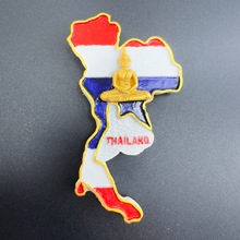 树脂泰国文创冰箱贴创意卡其色地图佛磁吸贴旅游文化纪念品伴手礼