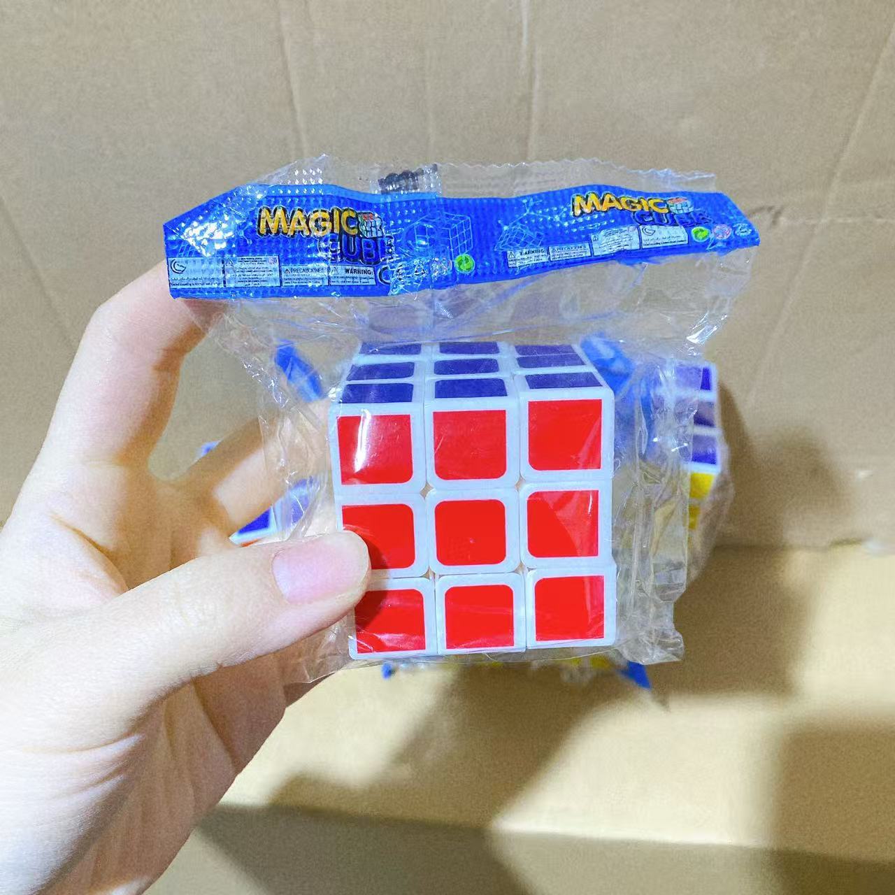 Puzzles de tercer nivel juguetes de cubo de 5.3cm bolsas independientes Rubik suave competencia de estudiantes puzzle de estudiantes de primaria